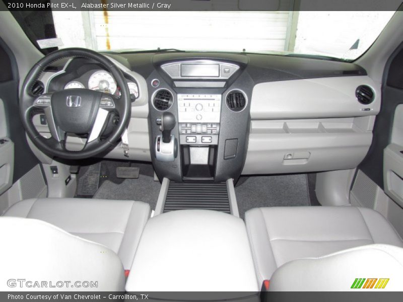 Alabaster Silver Metallic / Gray 2010 Honda Pilot EX-L