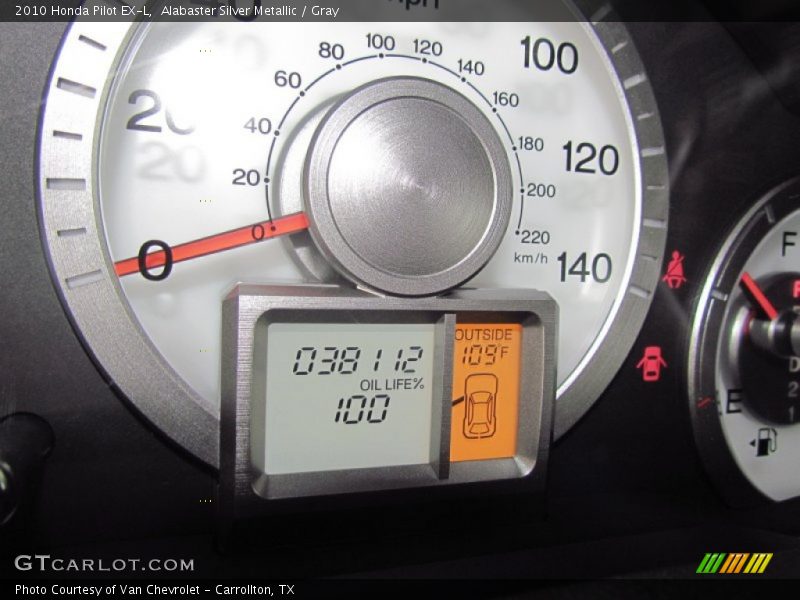 Alabaster Silver Metallic / Gray 2010 Honda Pilot EX-L