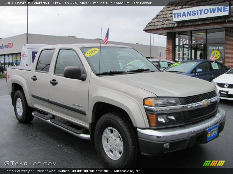 Silver Birch Metallic / Medium Dark Pewter 2004 Chevrolet Colorado LS Crew Cab 4x4