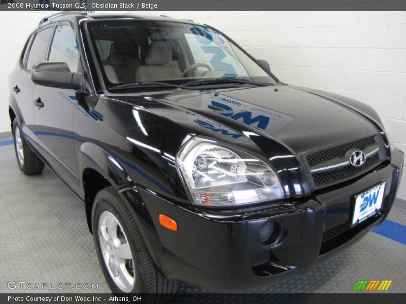 Obsidian Black / Beige 2008 Hyundai Tucson GLS