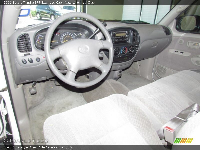 Natural White / Gray 2001 Toyota Tundra SR5 Extended Cab