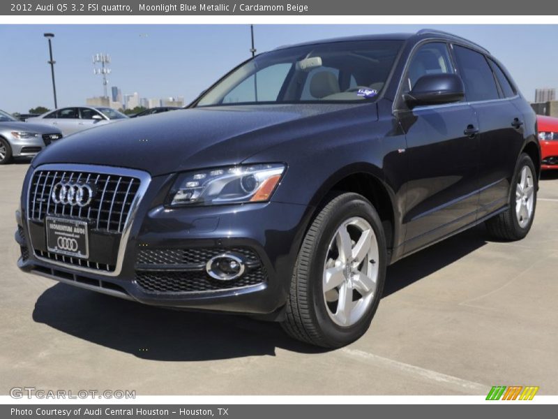 Moonlight Blue Metallic / Cardamom Beige 2012 Audi Q5 3.2 FSI quattro