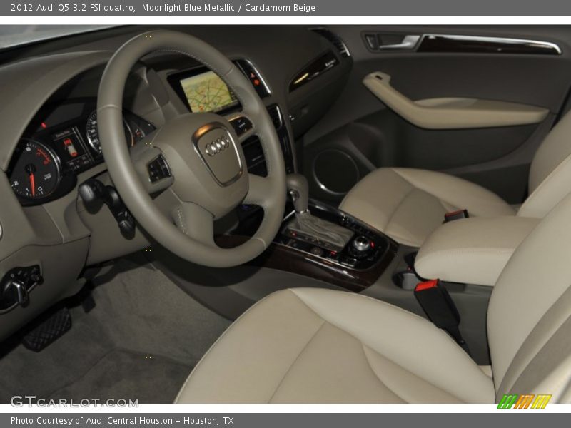 Moonlight Blue Metallic / Cardamom Beige 2012 Audi Q5 3.2 FSI quattro