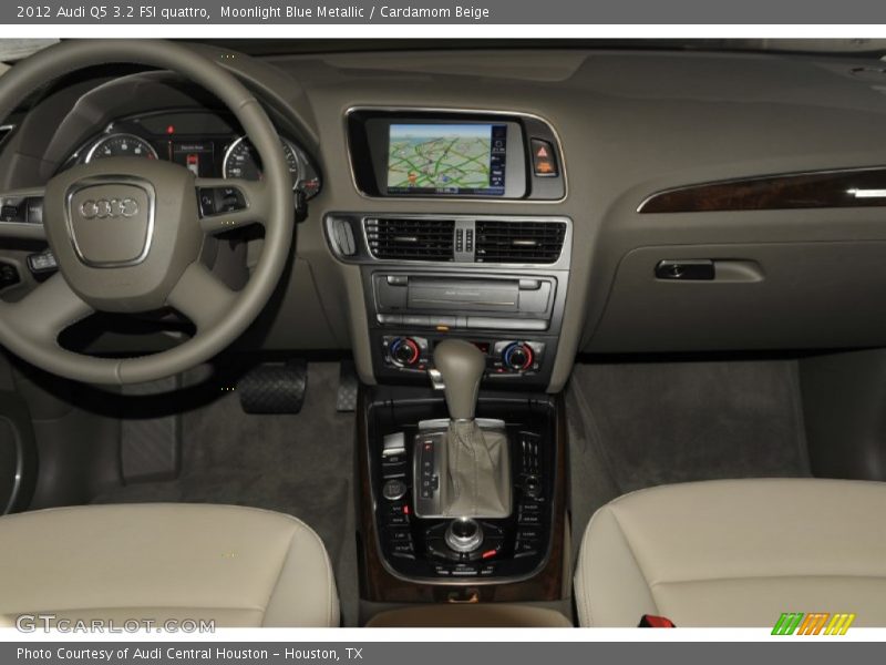 Moonlight Blue Metallic / Cardamom Beige 2012 Audi Q5 3.2 FSI quattro
