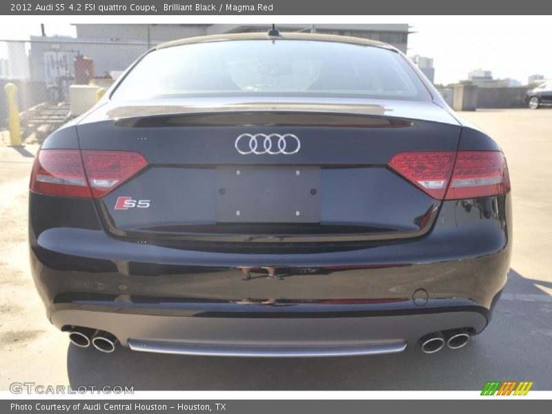 Brilliant Black / Magma Red 2012 Audi S5 4.2 FSI quattro Coupe