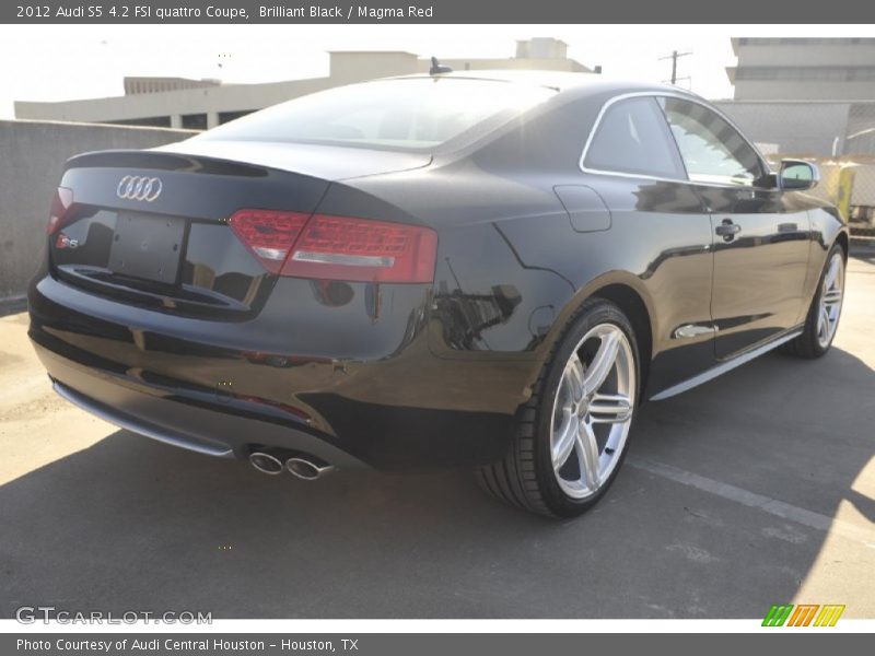 Brilliant Black / Magma Red 2012 Audi S5 4.2 FSI quattro Coupe