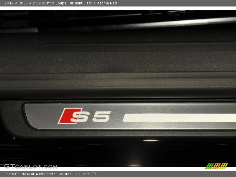 Brilliant Black / Magma Red 2012 Audi S5 4.2 FSI quattro Coupe