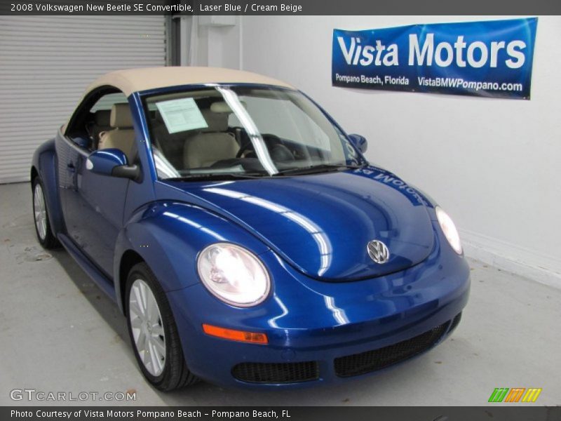 Laser Blue / Cream Beige 2008 Volkswagen New Beetle SE Convertible