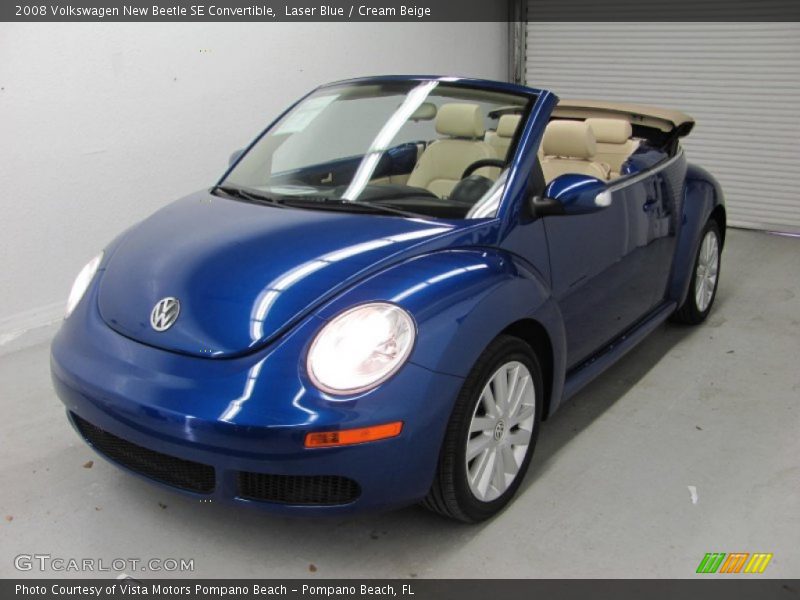 Laser Blue / Cream Beige 2008 Volkswagen New Beetle SE Convertible