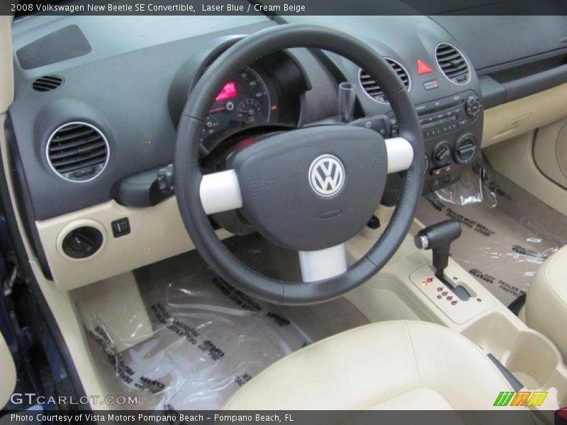 Laser Blue / Cream Beige 2008 Volkswagen New Beetle SE Convertible