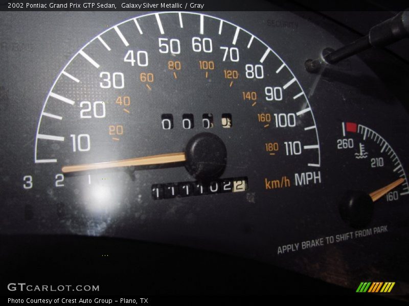 Galaxy Silver Metallic / Gray 2002 Pontiac Grand Prix GTP Sedan