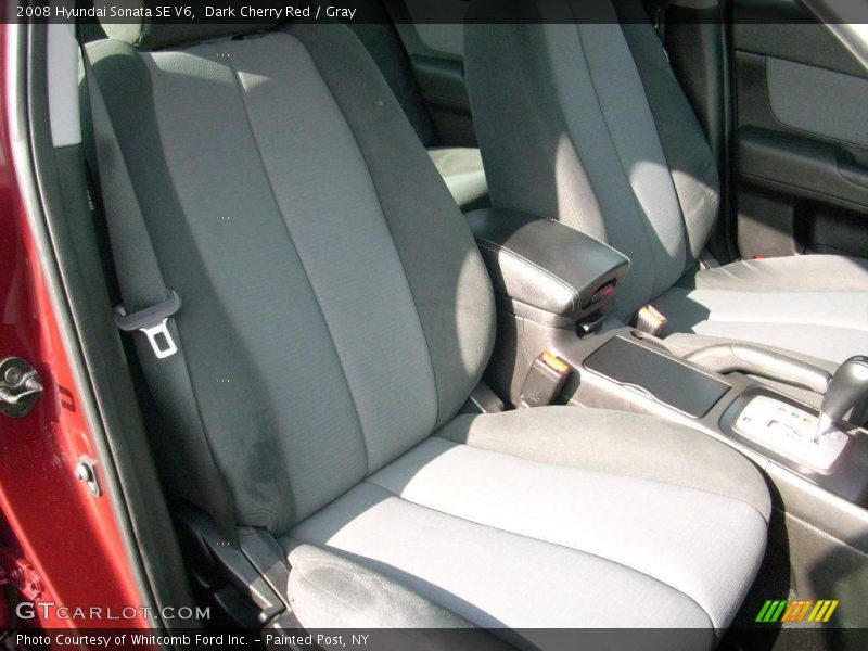 Dark Cherry Red / Gray 2008 Hyundai Sonata SE V6