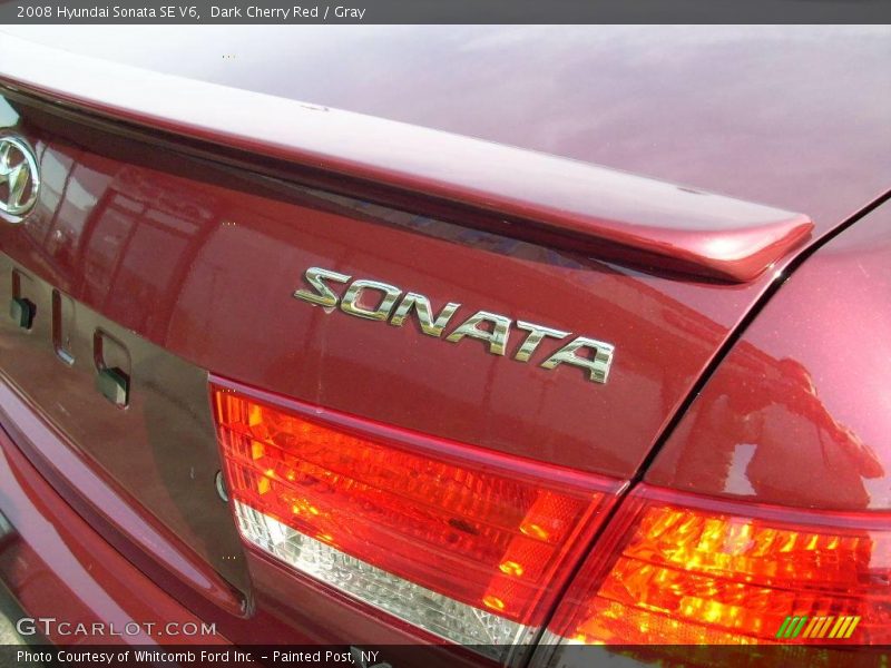 Dark Cherry Red / Gray 2008 Hyundai Sonata SE V6