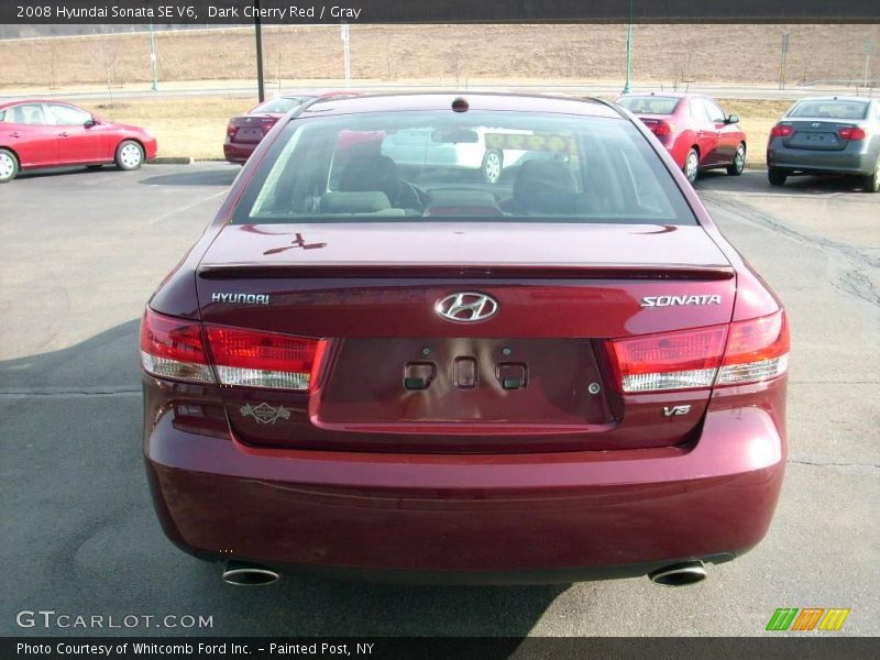 Dark Cherry Red / Gray 2008 Hyundai Sonata SE V6