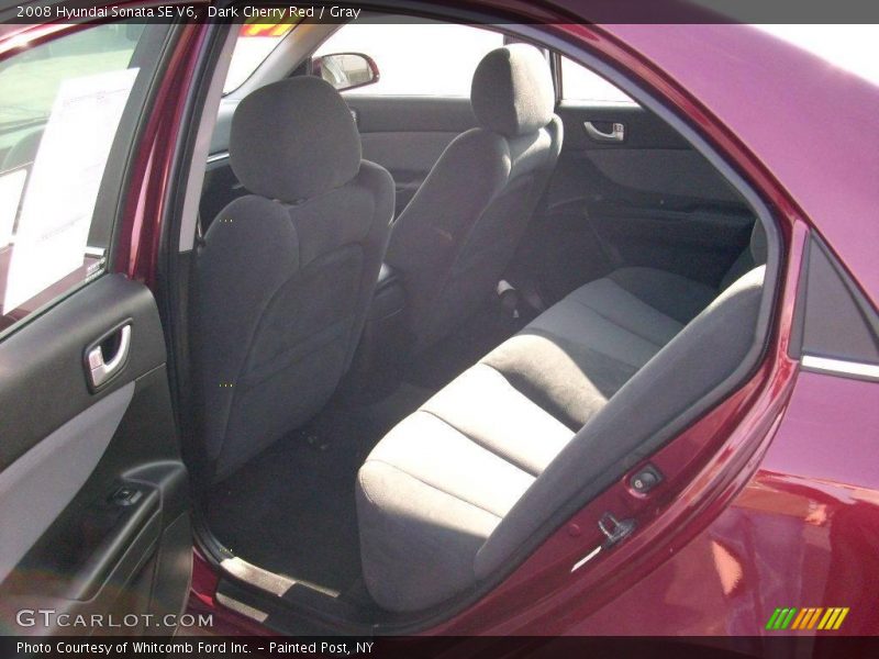 Dark Cherry Red / Gray 2008 Hyundai Sonata SE V6
