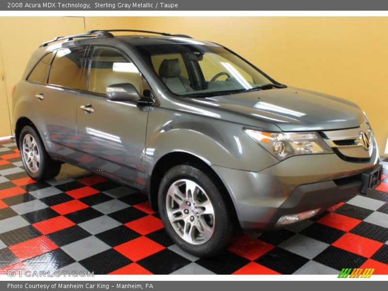 Sterling Gray Metallic / Taupe 2008 Acura MDX Technology