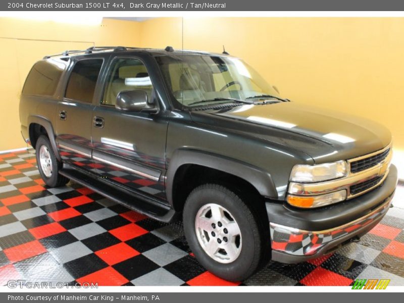 Dark Gray Metallic / Tan/Neutral 2004 Chevrolet Suburban 1500 LT 4x4