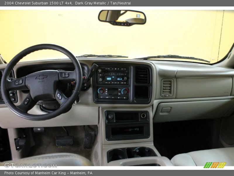 Dark Gray Metallic / Tan/Neutral 2004 Chevrolet Suburban 1500 LT 4x4