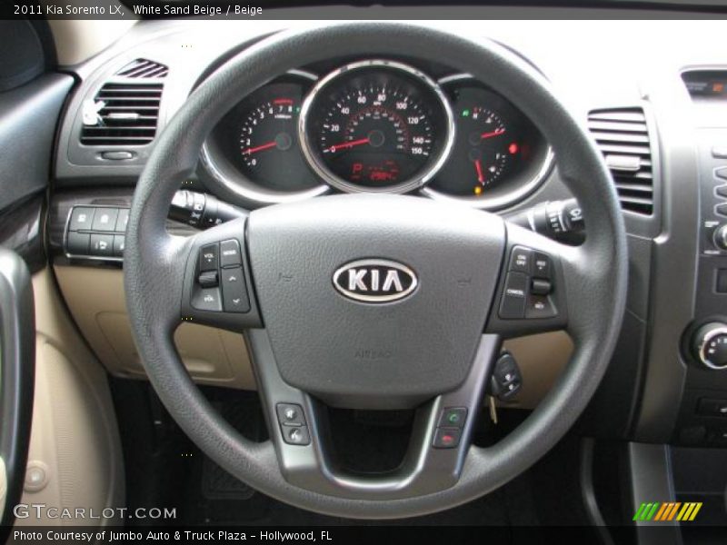 White Sand Beige / Beige 2011 Kia Sorento LX
