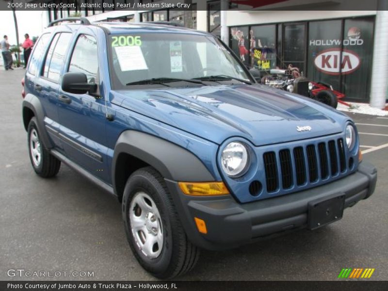 Atlantic Blue Pearl / Medium Slate Gray 2006 Jeep Liberty Sport
