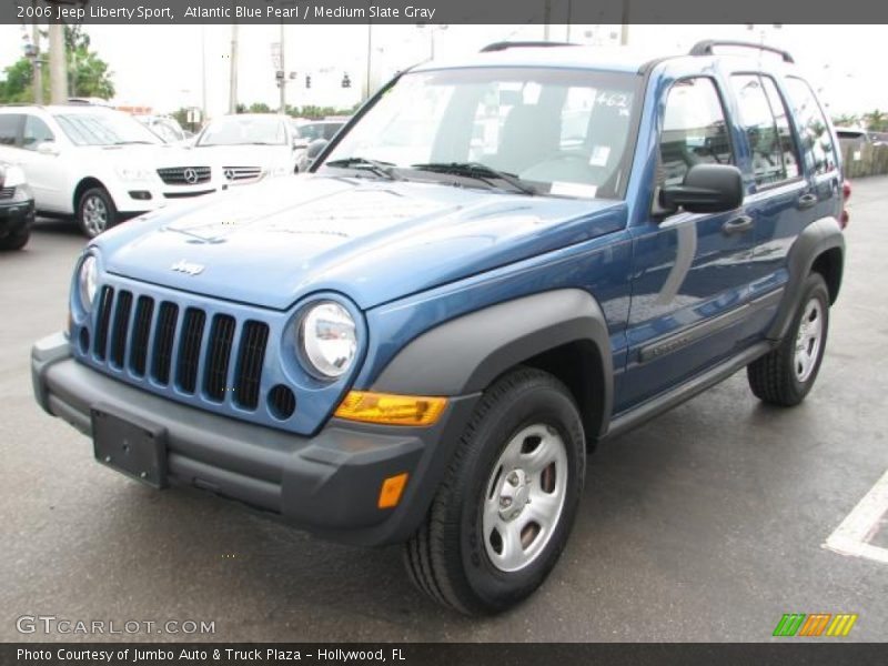 Atlantic Blue Pearl / Medium Slate Gray 2006 Jeep Liberty Sport