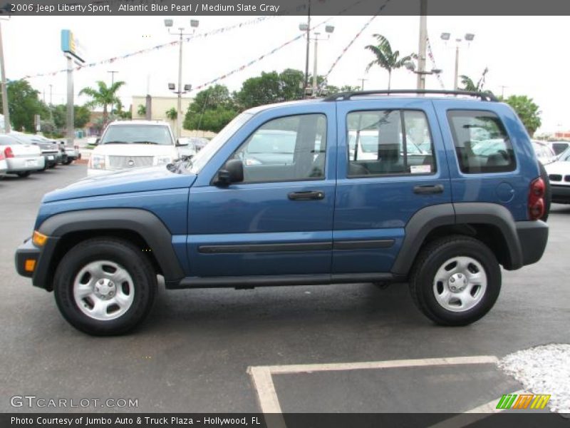 Atlantic Blue Pearl / Medium Slate Gray 2006 Jeep Liberty Sport