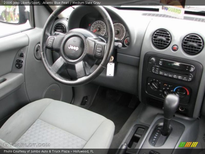 Atlantic Blue Pearl / Medium Slate Gray 2006 Jeep Liberty Sport