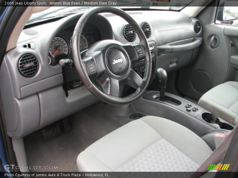 Atlantic Blue Pearl / Medium Slate Gray 2006 Jeep Liberty Sport