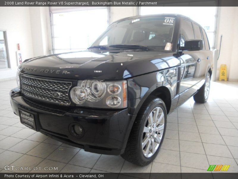 Buckingham Blue Metallic / Parchment 2008 Land Rover Range Rover V8 Supercharged
