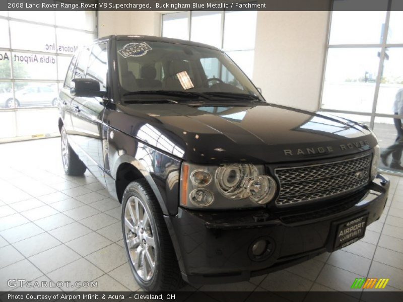 Buckingham Blue Metallic / Parchment 2008 Land Rover Range Rover V8 Supercharged