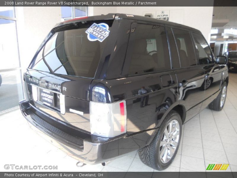 Buckingham Blue Metallic / Parchment 2008 Land Rover Range Rover V8 Supercharged