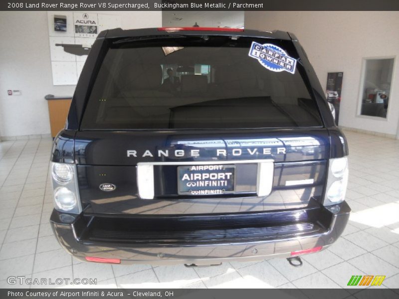 Buckingham Blue Metallic / Parchment 2008 Land Rover Range Rover V8 Supercharged