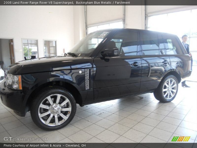 Buckingham Blue Metallic / Parchment 2008 Land Rover Range Rover V8 Supercharged