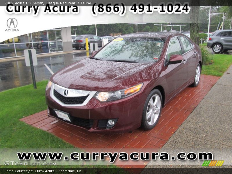 Basque Red Pearl / Taupe 2009 Acura TSX Sedan