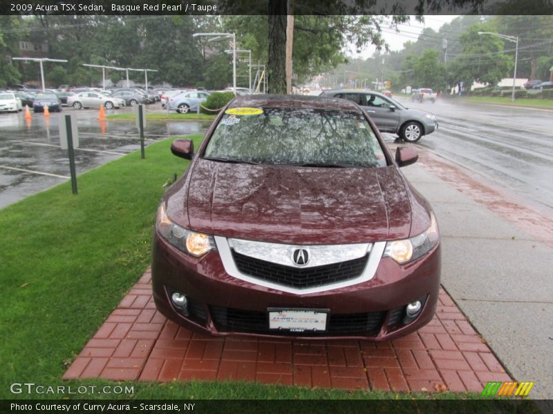 Basque Red Pearl / Taupe 2009 Acura TSX Sedan