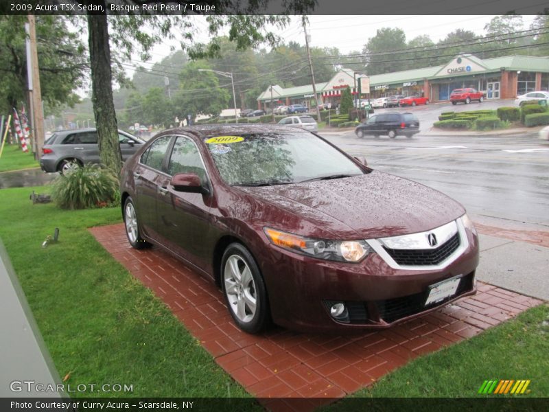 Basque Red Pearl / Taupe 2009 Acura TSX Sedan