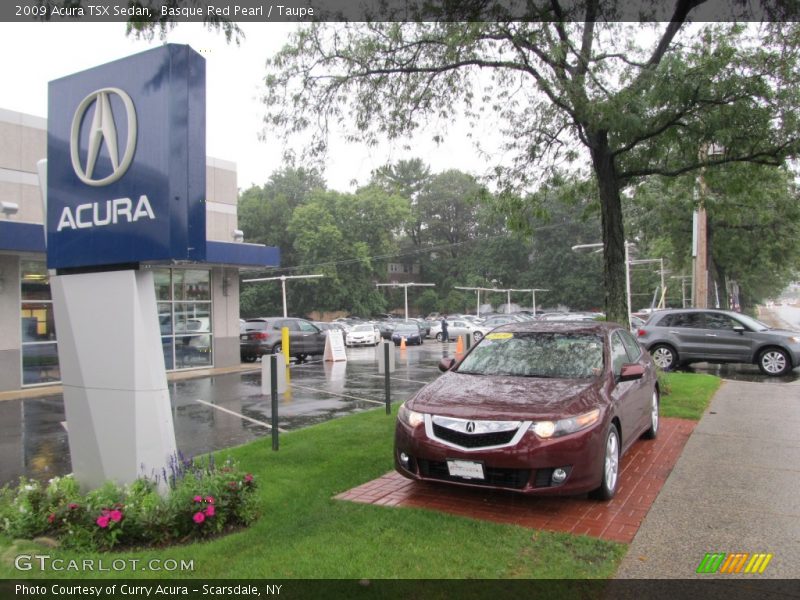 Basque Red Pearl / Taupe 2009 Acura TSX Sedan
