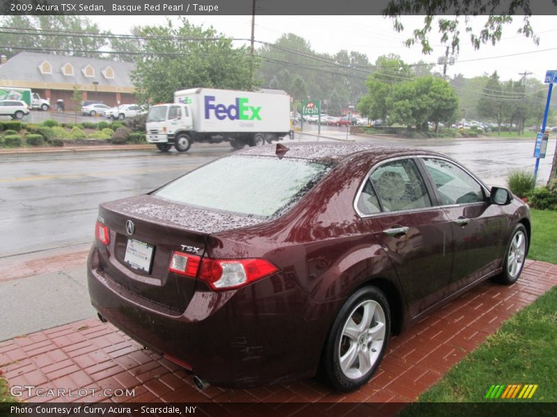 Basque Red Pearl / Taupe 2009 Acura TSX Sedan