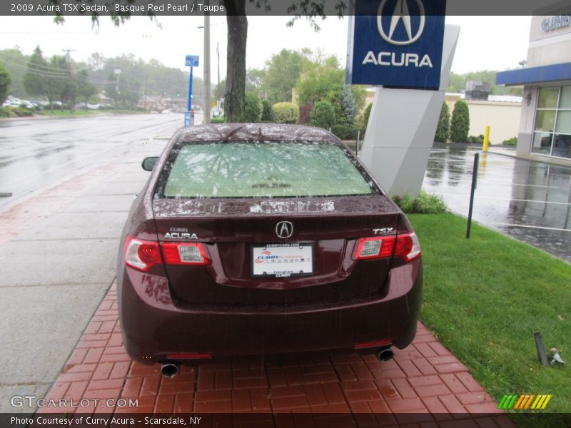 Basque Red Pearl / Taupe 2009 Acura TSX Sedan