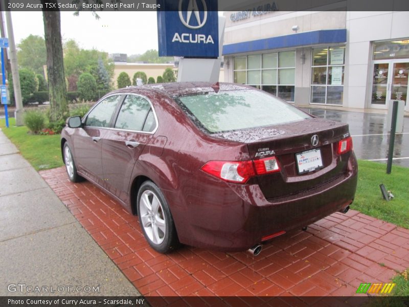 Basque Red Pearl / Taupe 2009 Acura TSX Sedan