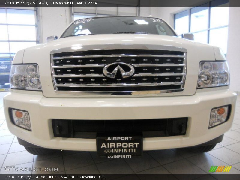 Tuscan White Pearl / Stone 2010 Infiniti QX 56 4WD