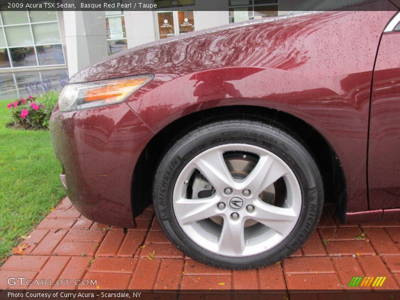 Basque Red Pearl / Taupe 2009 Acura TSX Sedan