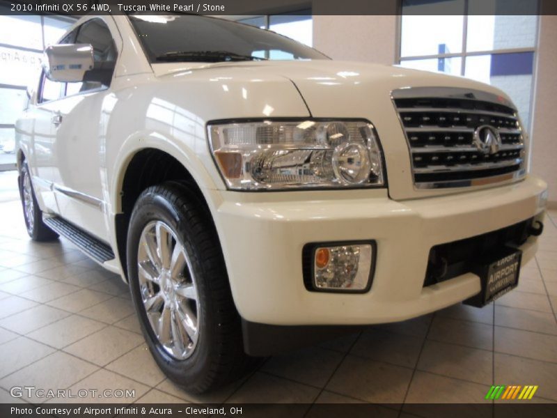 Tuscan White Pearl / Stone 2010 Infiniti QX 56 4WD