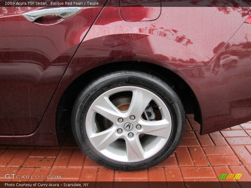 Basque Red Pearl / Taupe 2009 Acura TSX Sedan