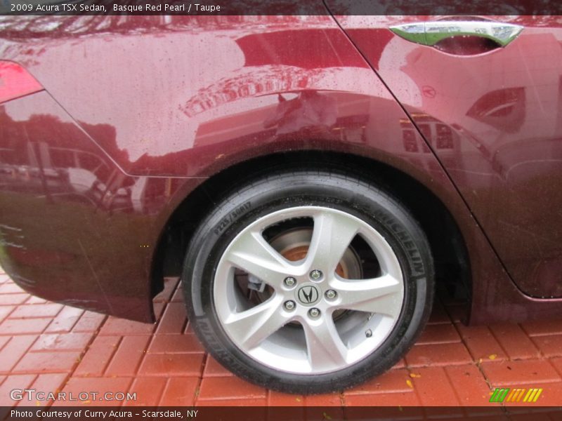 Basque Red Pearl / Taupe 2009 Acura TSX Sedan