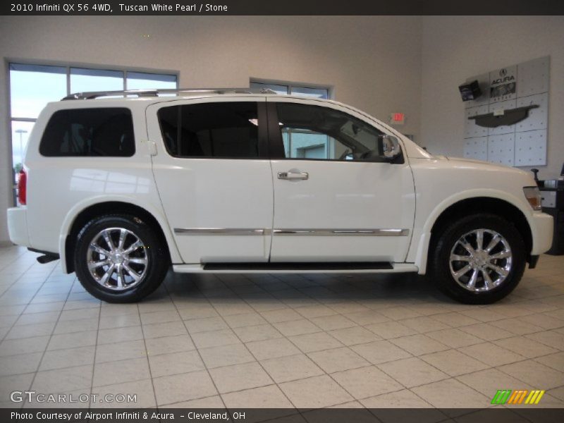 Tuscan White Pearl / Stone 2010 Infiniti QX 56 4WD