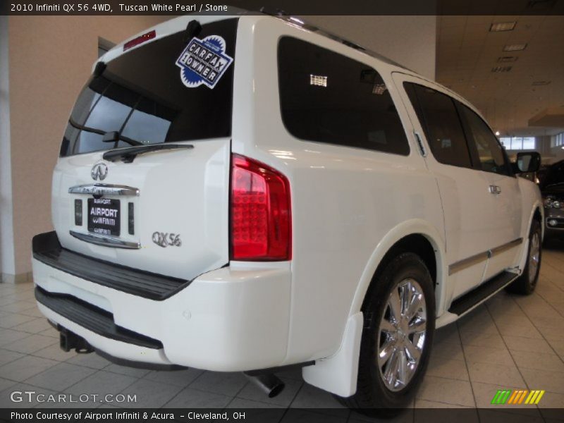 Tuscan White Pearl / Stone 2010 Infiniti QX 56 4WD