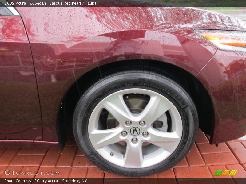 Basque Red Pearl / Taupe 2009 Acura TSX Sedan