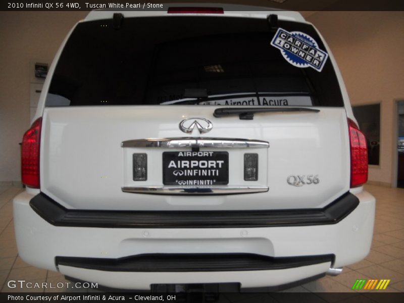 Tuscan White Pearl / Stone 2010 Infiniti QX 56 4WD