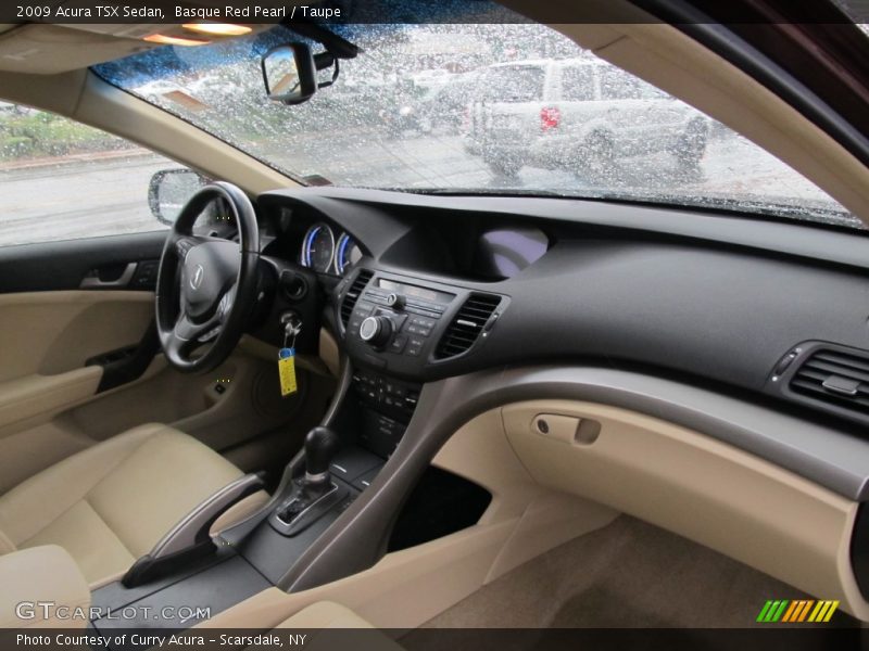 Basque Red Pearl / Taupe 2009 Acura TSX Sedan